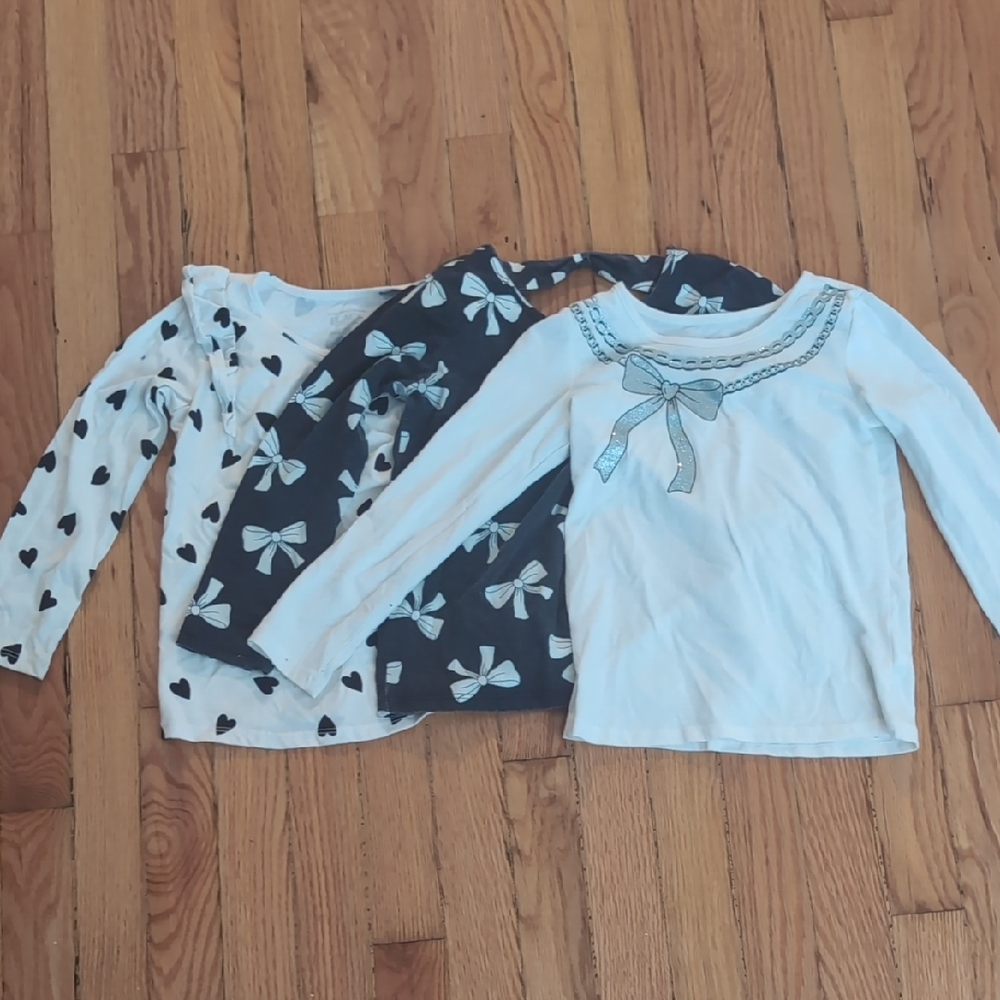 The Children's Place Heart and Bow‎ Long Sleeve Shirt Set